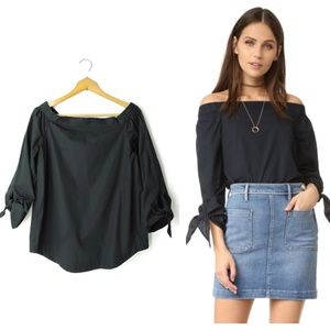 Free People black off-shoulder blouse top